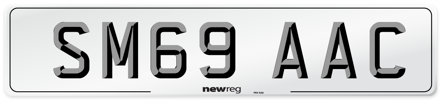 SM69 AAC Number Plate from New Reg